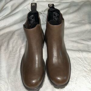 Guess Brown Ankle Boots with Slip-On Design